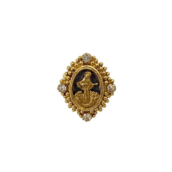 VIRGINS SAINTS & ANGELS VSA Petite Oval Cloister Fatima Ring in Gold 7 - Picture 3 of 7